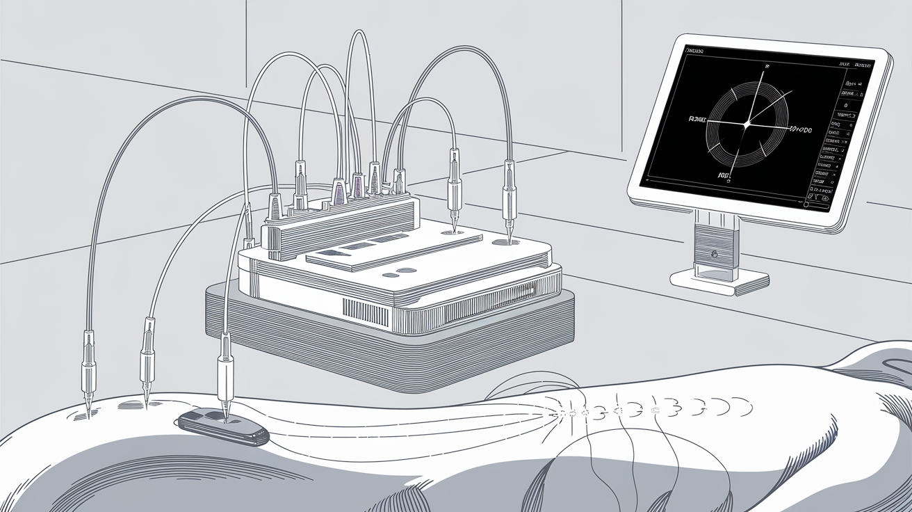 Organomètre connecté analysant les flux énergétiques via des électrodes