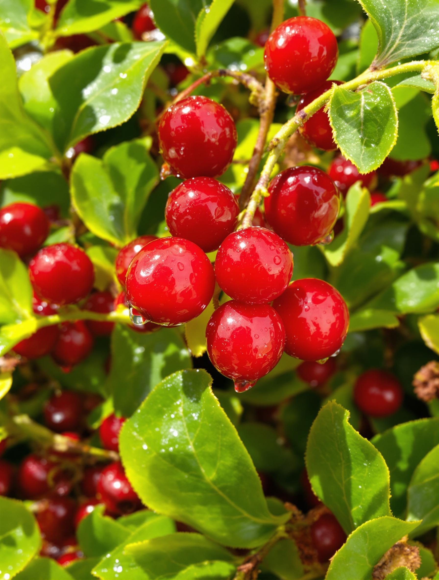 Canneberges rouges éclatantes