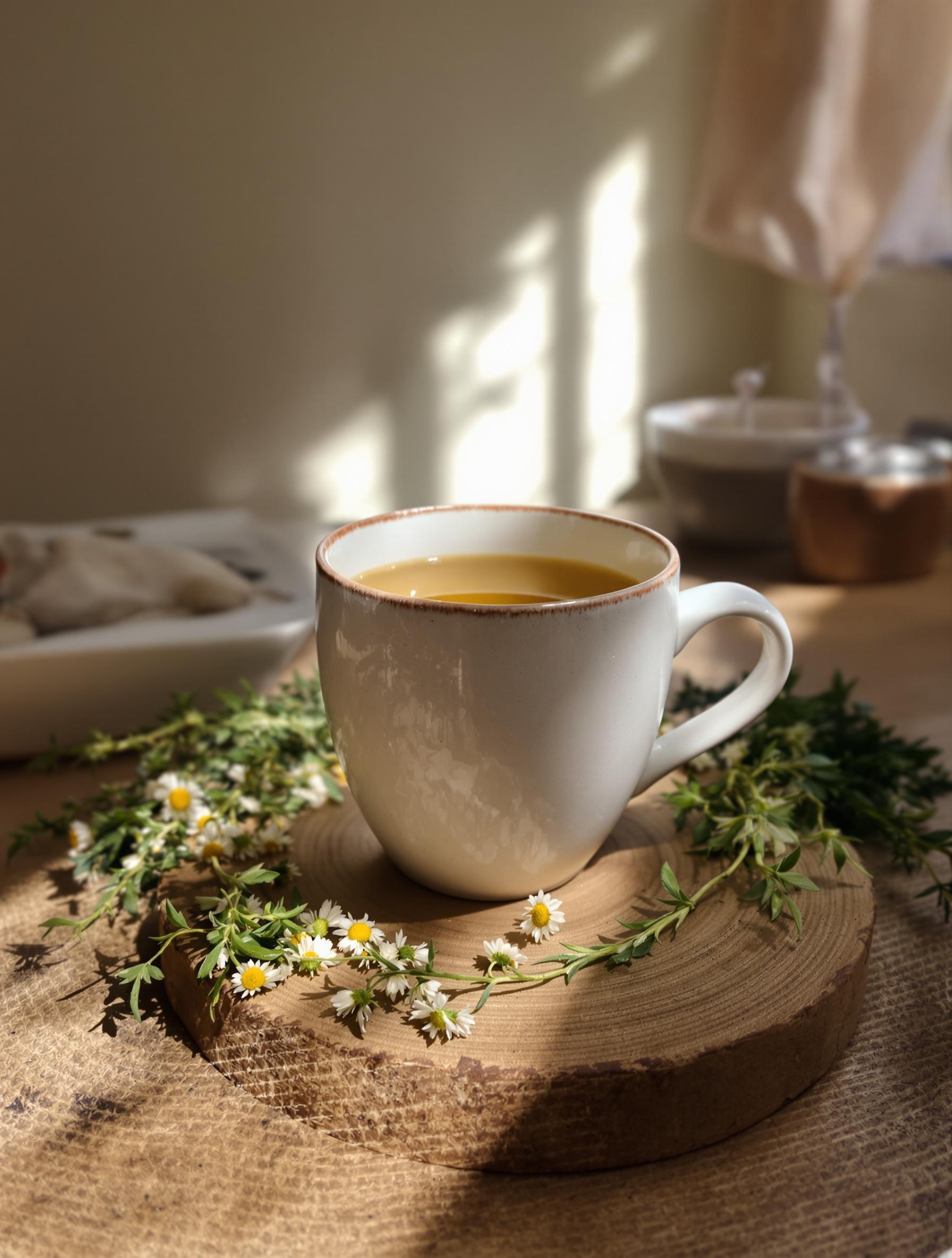 Une infusion chaude préparée avec du thym.